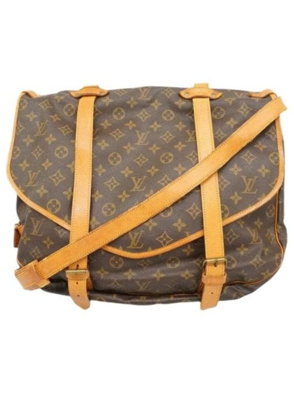 Authentic Louis Vuitton Saumur 43 large messenger monogram bag